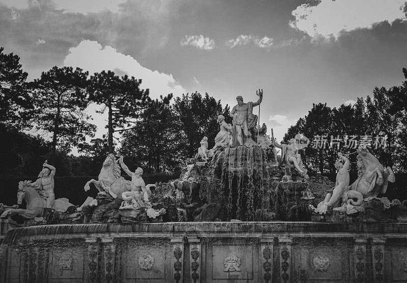 Neptune's Domain: The Fountain in Schönbrunn Palace Park, Vienna